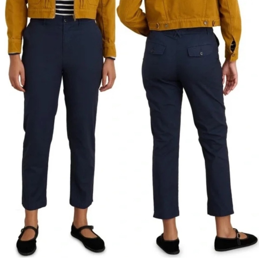 NWT Alex Mill Alex Chino Women's Navy Cotton Pants Ankle Size 0